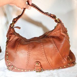 Isabella fiore Audra hobo bag cognac color leather